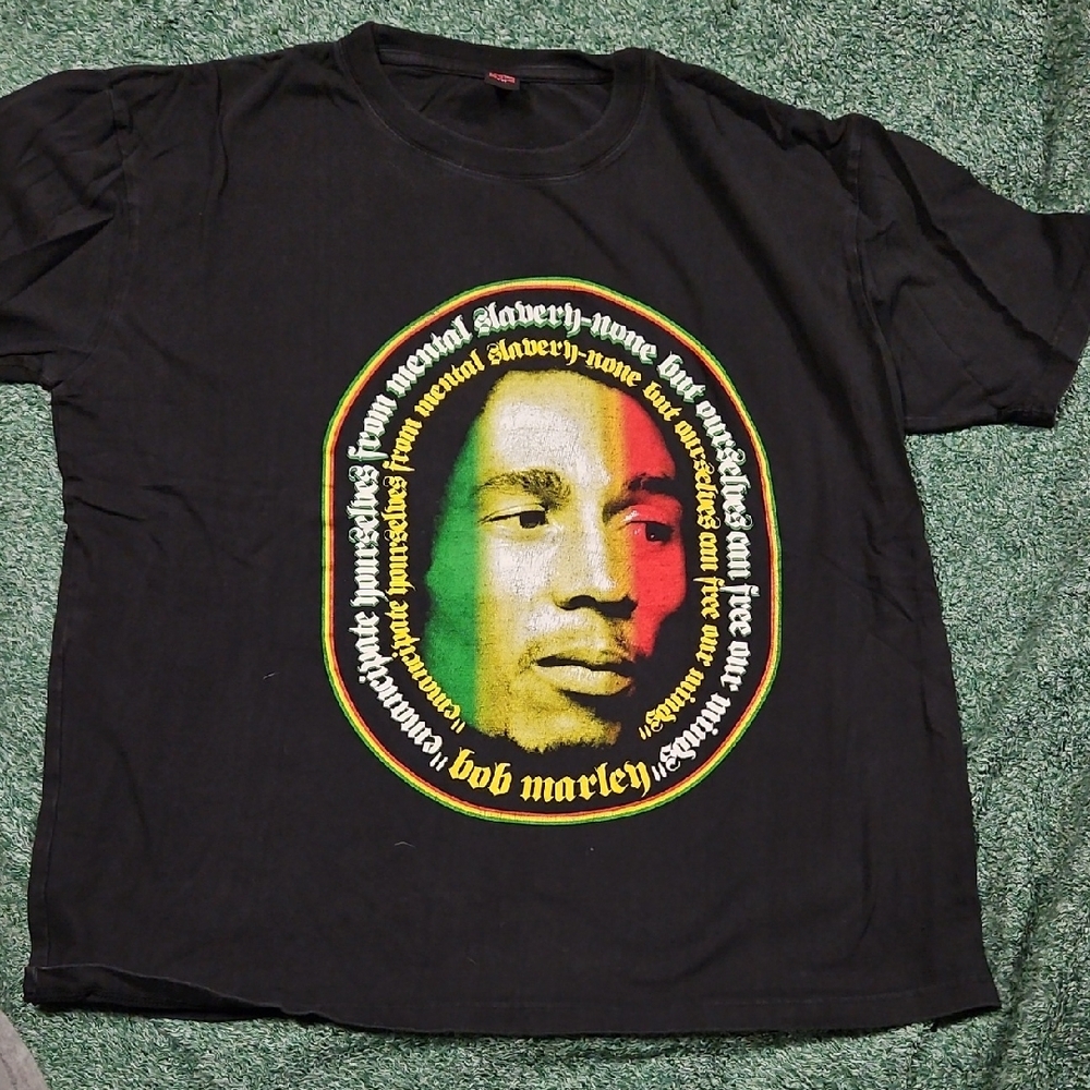 Bob Marley 2 Sided Black T-Shirt